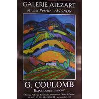 Michel Perrier Galerie Atezart Original Exhibition Poster By Georges Coulomb