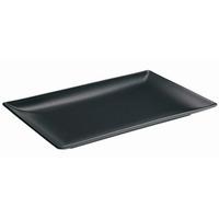 Midnight Rectangular Coupe Plate Black 30 x 15cm (Pack of 6)