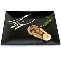 Midnight Square Coupe Plate Black 18cm (Pack of 6)