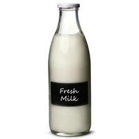 Milk Bottle with Chalkboard Front and Lid 1ltr (Case of 12)