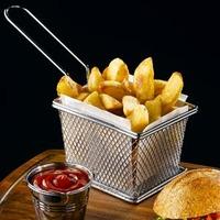 mini chrome fryer serving basket 125 x 10 x 85cm pack of 6