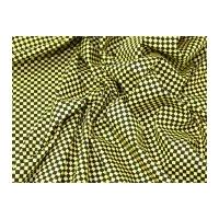 Mini Squares Print Cotton Poplin Fabric Black & Yellow