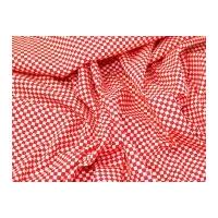 Mini Squares Print Cotton Poplin Fabric Red & White