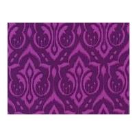 Michael Millar Ikat Damask Cotton Quilting Fabric Purple