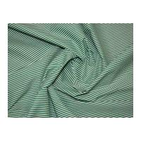 Mini Stripe Print Polycotton Dress Fabric Green, White