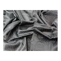Mini Spot Patterned Viscose Lining Dress Fabric Black