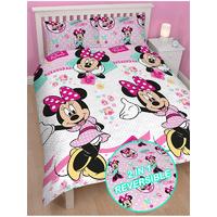 Minnie Mouse Cross Stitch Double Duvet Cover & Pillowcase Set
