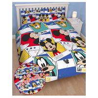 Mickey Mouse Polaroid Double Duvet Cover and Pillowcase Set