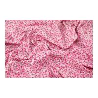 Miniature Floral Cotton Lawn Dress Fabric Cerise Pink