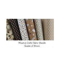 Minerva Crafts Fabric Bundle Shades of Brown 2m Shades of Brown