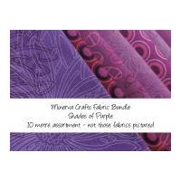 Minerva Crafts Fabric Bundle Shades of Purple 10m Shades of Purple