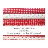 Minerva Crafts Fabric Bundle Shades of Red 5m Shades of Red