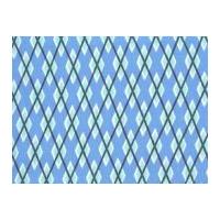 Michael Millar Argyle Me Poplin Quilting Fabric Blue