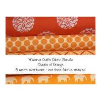 Minerva Crafts Fabric Bundle Shades of Orange 5m Shades of Orange