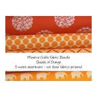 minerva crafts fabric bundle shades of orange 5m shades of orange