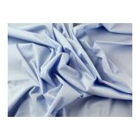Mini Stripe Stretch Cotton Shirting Dress Fabric Light Blue