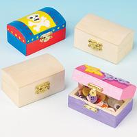 Mini Wooden Treasure Chests (Box of 4)