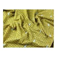 Mind the Moose Print Cotton Poplin Dress Fabric Mustard