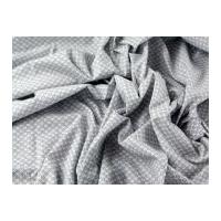 Minimals Print Cotton Poplin Dress Fabric Grey & White