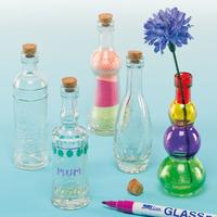 Mini Glass Craft Bottles (Box of 6)