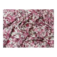 mix match polyester crepe dress fabric patterned pink