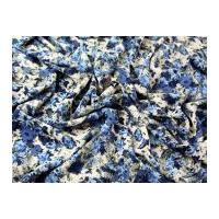 mix match polyester crepe dress fabric patterned blue