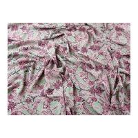 Mix & Match Polyester Crepe Dress Fabric Patterned Pink