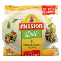 Mission Deli Wraps Wheat & White 8 Pack