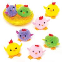 Mini Pom Pom Chicks (Per 5 packs)