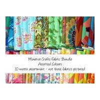 Minerva Crafts Fabric Bundle Assorted Colours 10m Assorted Colours