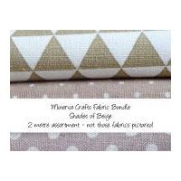 Minerva Crafts Fabric Bundle Shades of Beige 2m Shades of Beige