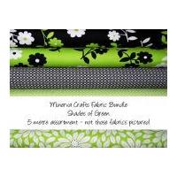 Minerva Crafts Fabric Bundle Shades of Green 5m Shades of Green