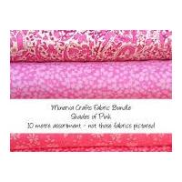 Minerva Crafts Fabric Bundle Shades of Pink 10m Shades of Pink