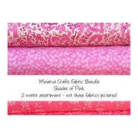 Minerva Crafts Fabric Bundle Shades of Pink 2m Shades of Pink