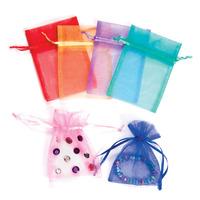 mini coloured organza bags pack of 36