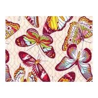 Michael Millar Aflutter Cotton Quilting Fabric Pink