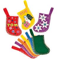 Mini Felt Stockings (Pack of 6)