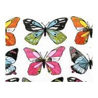 Michael Millar Flutter Flutter Fly Poplin Quilting Fabric White