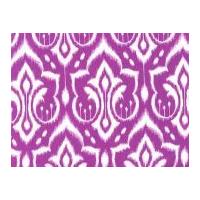 Michael Millar Ikat Damask Cotton Quilting Fabric Violet