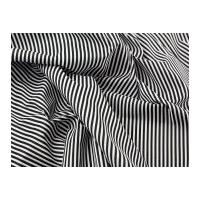 mini stripe print polycotton dress fabric black white