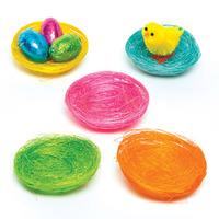 Mini Coloured Bird Nests (Per 3 packs)