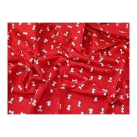 Mice Print Cotton Poplin Dress Fabric Red