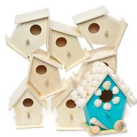 Mini Wooden Birdhouses Bulk Pack (Pack of 32)