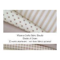 Minerva Crafts Fabric Bundle Shades of Cream 10m Shades of Cream