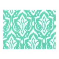 Michael Millar Ikat Damask Cotton Quilting Fabric Mint