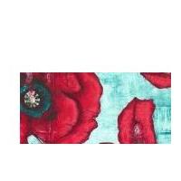 Michael Millar Big Poppy Poplin Quilting Fabric Aqua