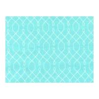 Michael Millar Lovely Lattice Cotton Quilting Fabric Aqua