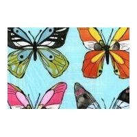 Michael Millar Flutter Flutter Fly Poplin Quilting Fabric Sky