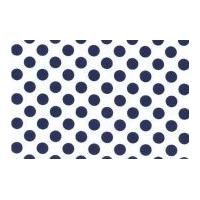 Michael Millar Ta Dot Poplin Quilting Fabric Navy Blue