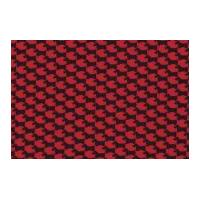 Michael Millar Scottie Houndstooth Poplin Quilting Fabric Red